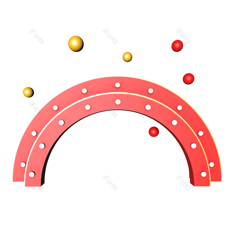 618图片,购物狂欢元素,红色PNG,双12免抠素材